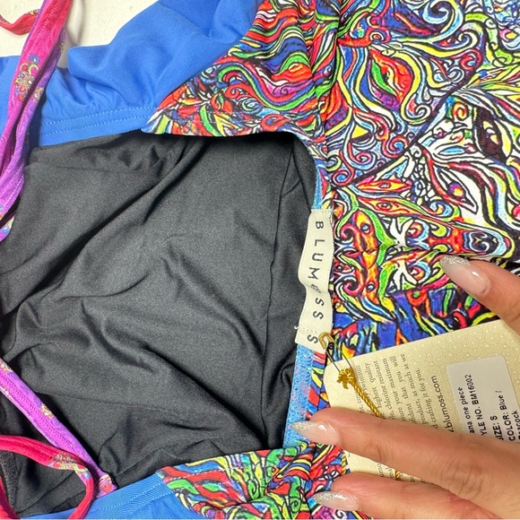 NWT BLUMOSS ZENANA HALTER MAILLOT ONE-PIECE SWIMSUIT - Picture 12 of 15